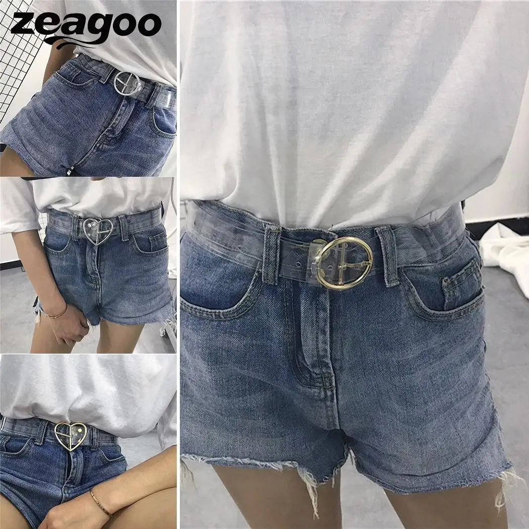 Zeagoo Новый трендовый длинный прозрачный пояс из смолы с регулируемым поясом для