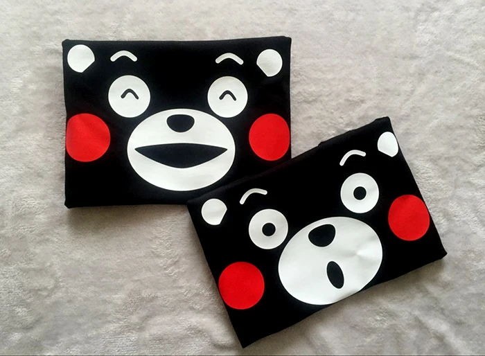 Kumamon/очень милая свободная черная футболка Летняя хлопковая Футболка модная