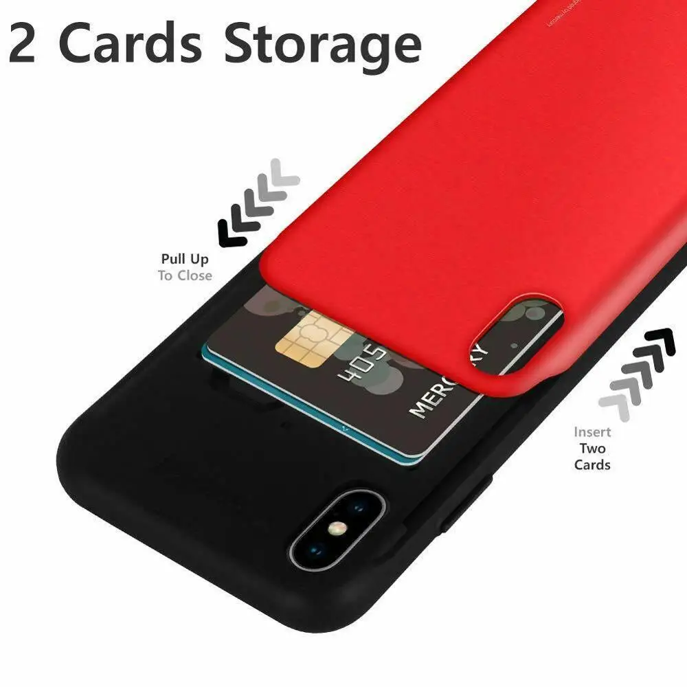 Mercury Goospery Sky Slide Bumper задний слот Держатель для карт Жесткий Чехол для iPhone XS XR Xs Max