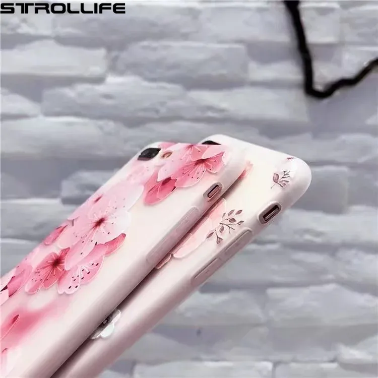 STROLLIFE роскошный 3D рельефы цветочный телефонный корпус для чехла iPhone 5S цветной