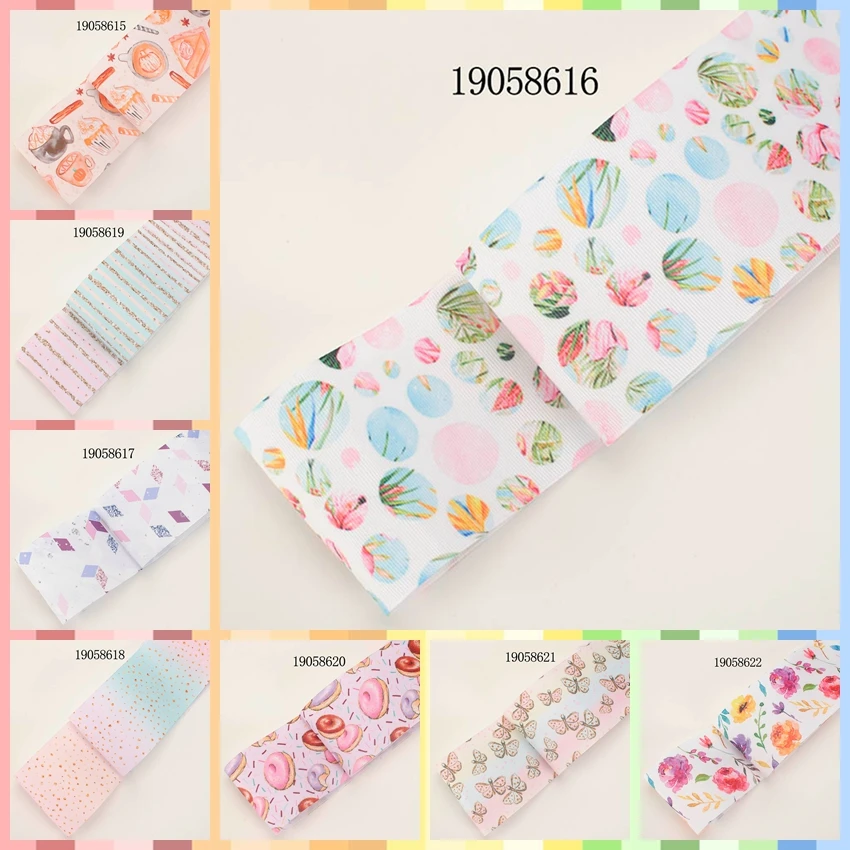 Новые продажи 3 &quot75 мм живой узор мультфильм цветы ленты печатных grosgrain 19058615 | Дом