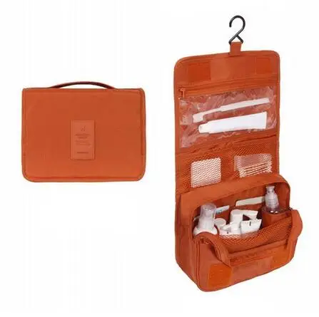 Orange Косметичка для макияжа, дорожная косметичка, органайзер, чехол для женщин и мужчин, Большая водонепроницаемая несессер, косметичка, косметичка для хранения косметики - Цвет: Orange