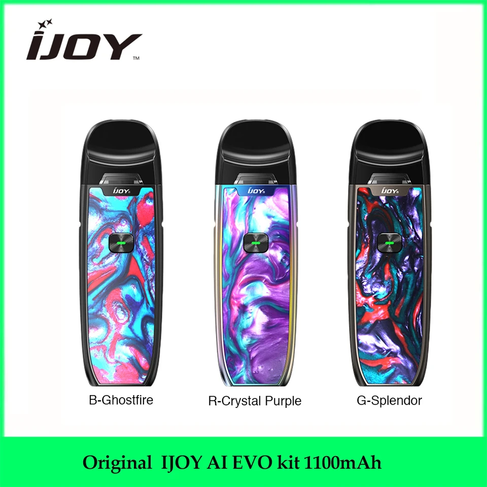 Оригинальный IJOY AI EVO Комплект 1100 мАч 20 Вт Vape ручка Pod стартовый набор с 2 8 мл