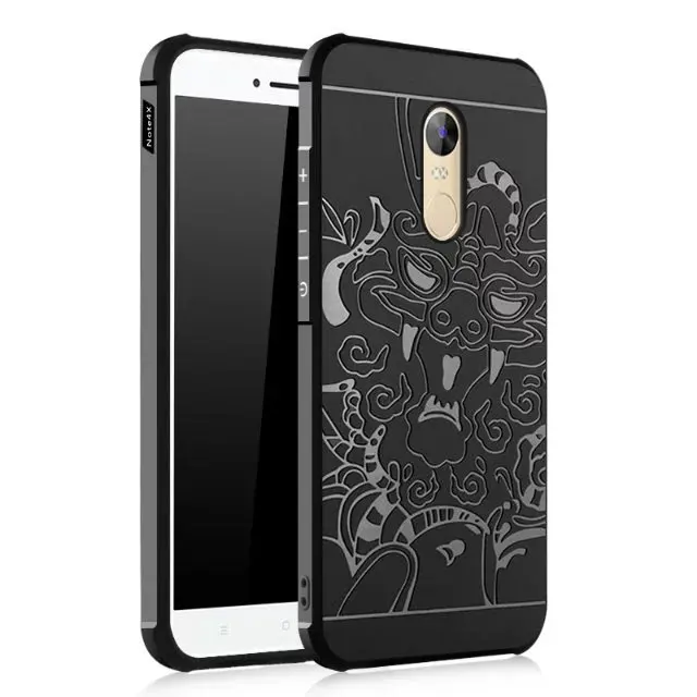 100 шт. 3D Дракон Чехол Для Сяо Mi красный 5 плюс 5A note5a 5x 4x Note Мягкий противоударный