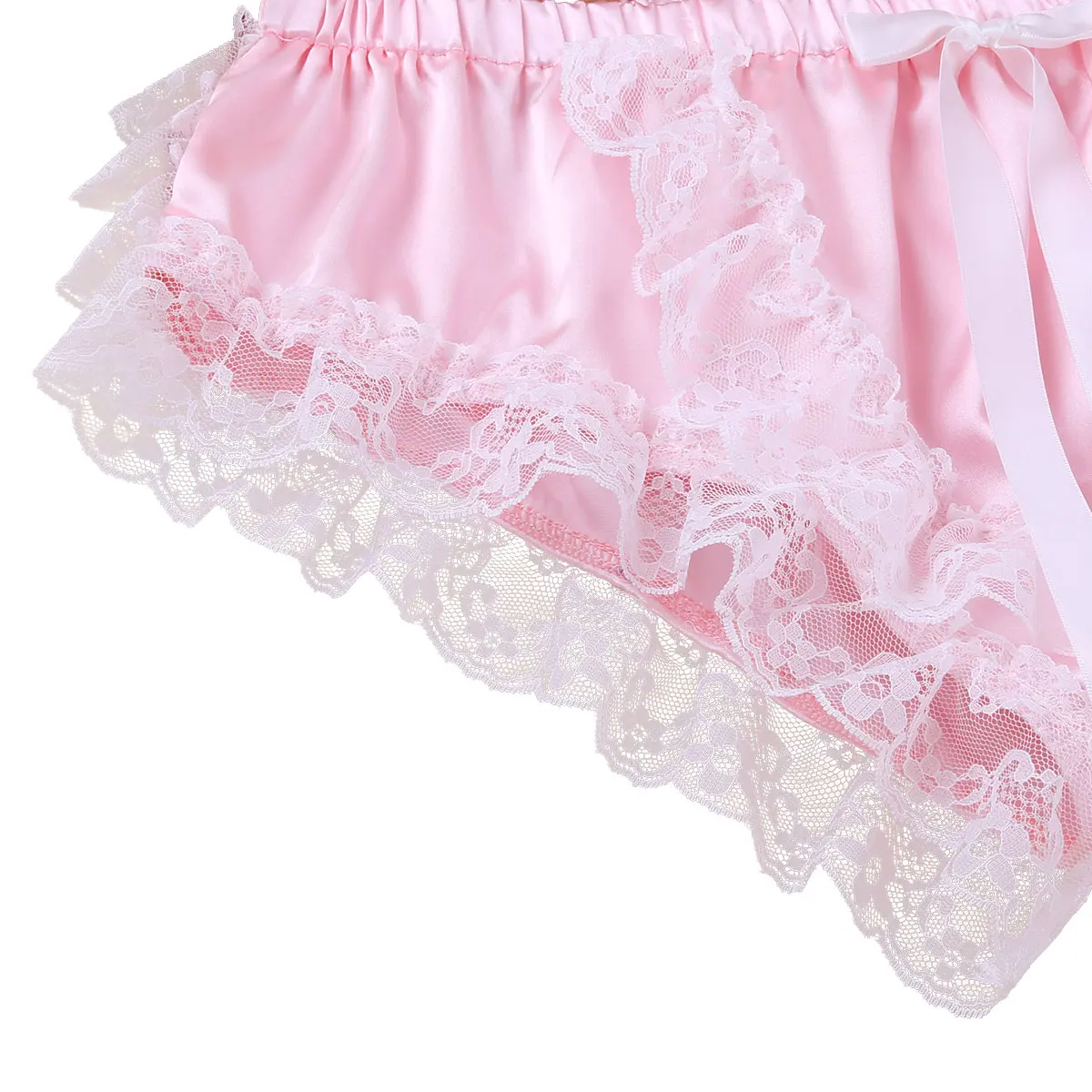 Мужское нижнее белье Sissy атласные трусики для мужчин блестящие гофрированные