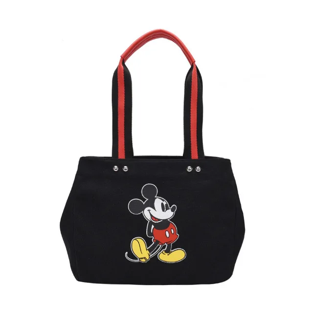 Disney рюкзак Микки мультфильм леди сумка Холщовая Сумка для женщин сумка для рук Большая вместительная сумка для покупок Портативная сумка подарок для девочки