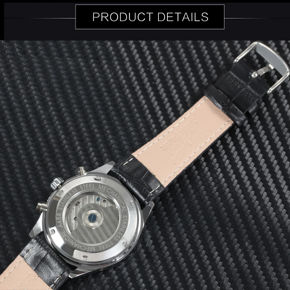 JARAGAR Tourbillon механические мужские часы лучший бренд роскошные морские руки кожаный