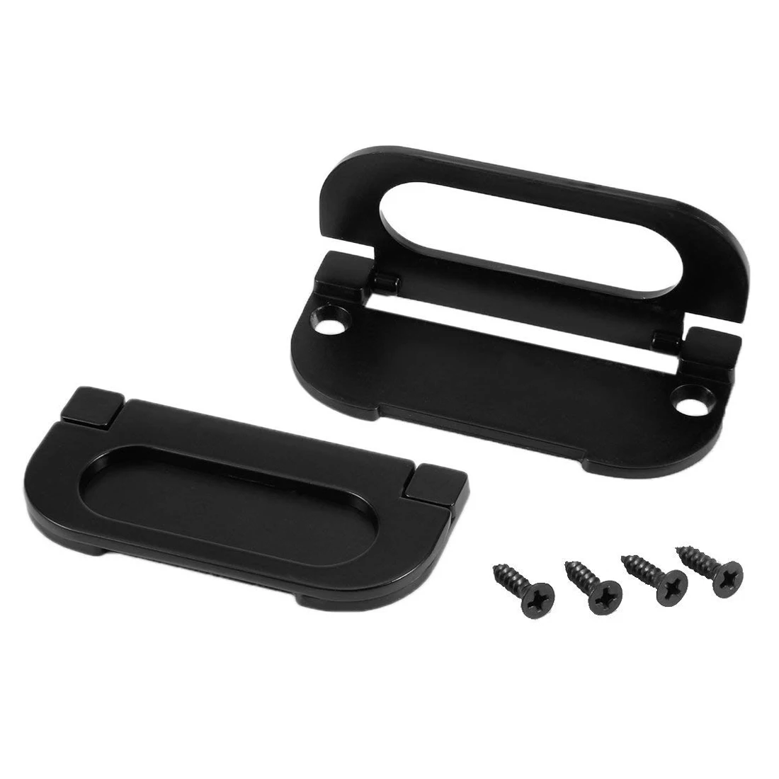 2pcs 3-inch x 1-3/8-inch Zinc Alloy Flush Ring Pull Door Drawer Lifting Handle Black Concealed Drop Shopping | Обустройство дома