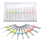 Набор из 10 карбидных сверл для гравировки, фрезерования, режущего инструмента для печатной платы, ЧПУ, древесины, углеродного волокна Mayitr, 1-3 мм