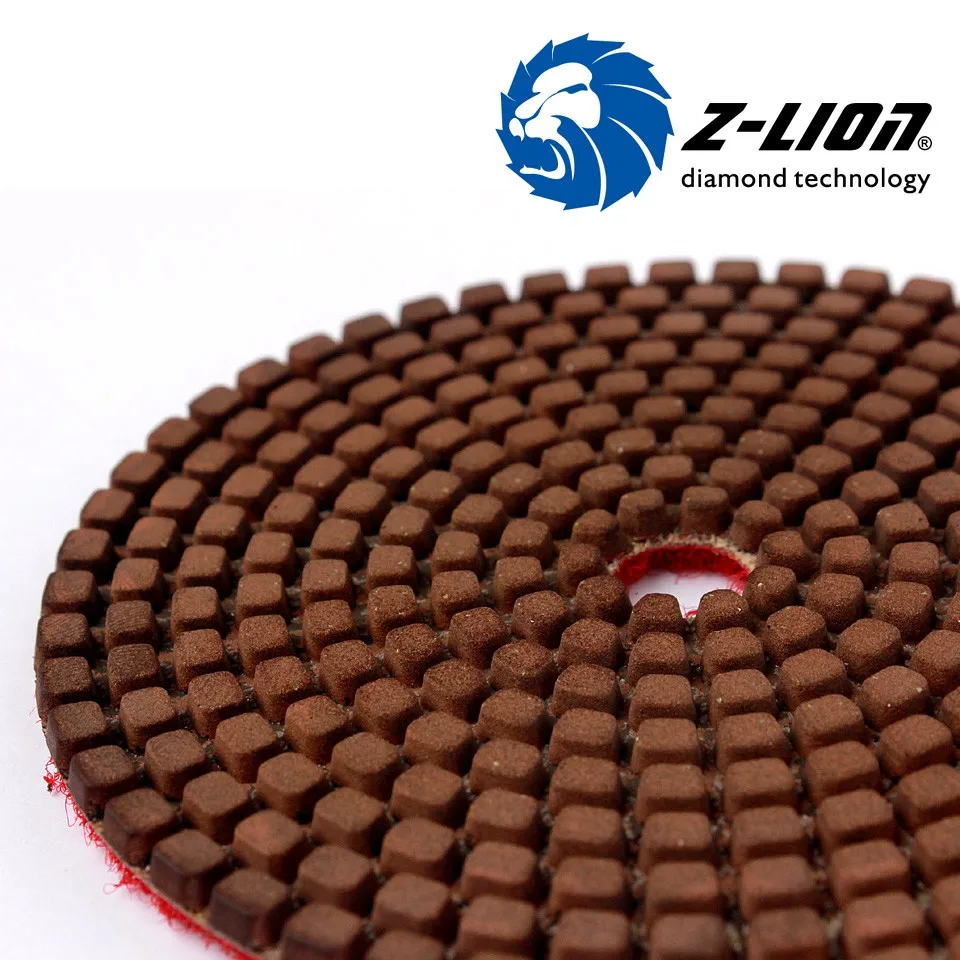 Z-LION 4&quot Copper Diamond Polishing Pads 5 Pcs 100mm Grinding Wheel Stone Granite Concrete Marble Surface Disks | Инструменты