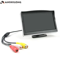 anshilong 5 tft lcd hd car monitor 800 x 480 resolution 2ch video input for dvd player rear view camera