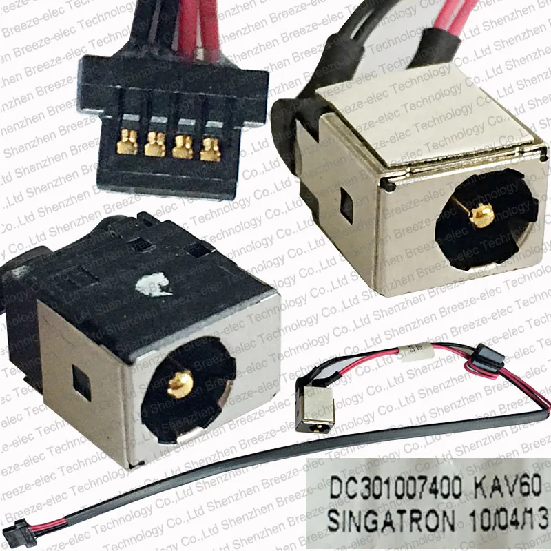 5 шт. настоящий новый разъем питания постоянного тока кабеля провода для Acer Aspire ONE