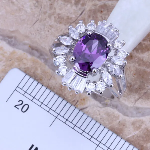Комплект из кольца и серёг с фианитом Размер 6 / 7 8 9 10|silver jewelry set|jewelry setsearring pendant |