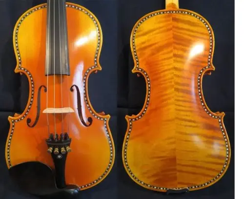 Strad стиль песня бренд мастер скрипка 4/4 инкрустация оболочки purfling отличный звук