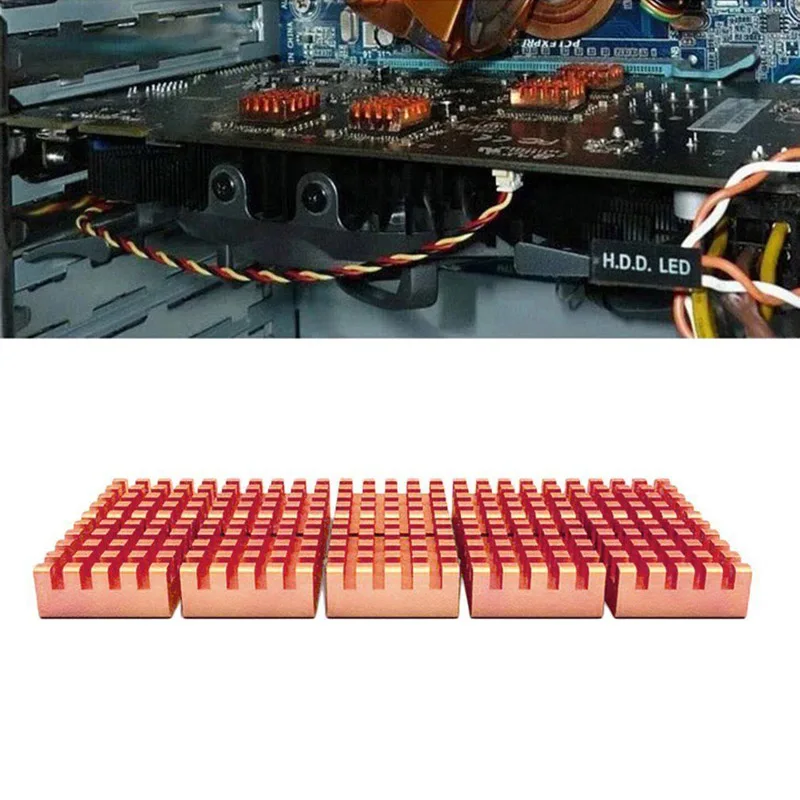 8 шт./компл. радиатор из меди для DDR DDR2 DDR3 RAM|Кулеры и системы охлаждения компьютера|