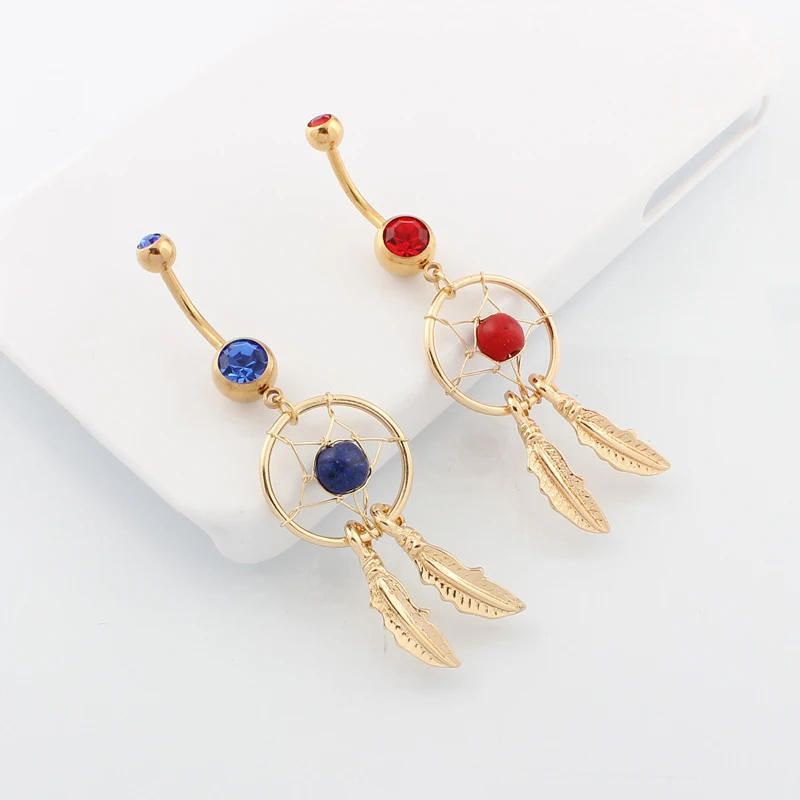 Пирсинг Ловец снов горячий пупок модный пирсинг ювелирное изделие 14 г 316L