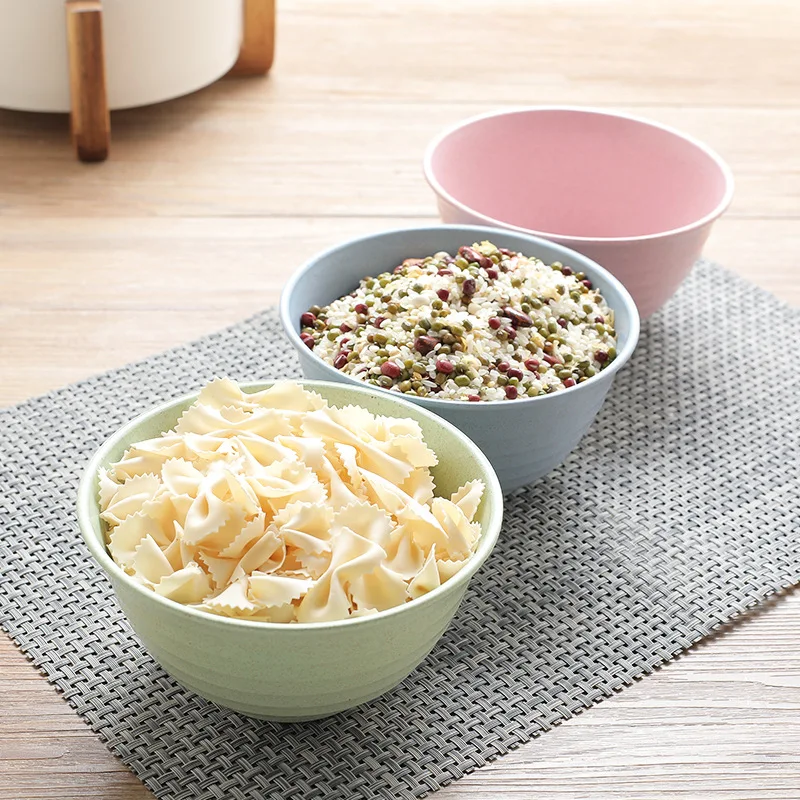 Кухня Экологичная Пшеничная солома круглый суповой салатный миски для риса