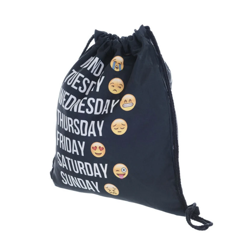 2018 новые модные женские туфли Emoji рюкзак 3D печать путешествия softback для женщин