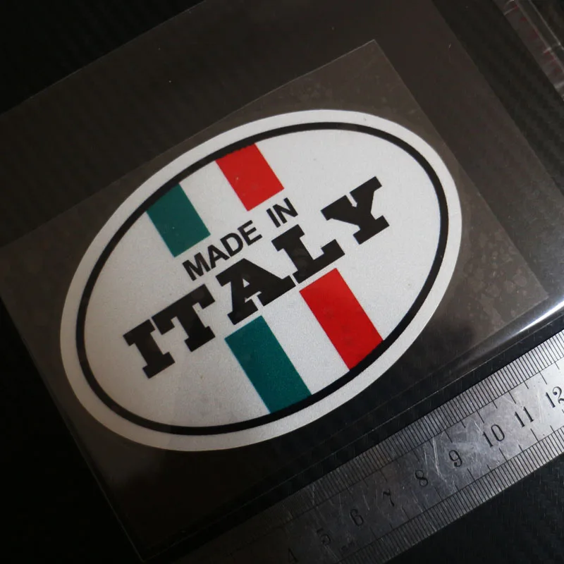 

1PCS Car Styling Oval Shape National Flag Decorate Sticker Decals for MADE IN Italy France Russia