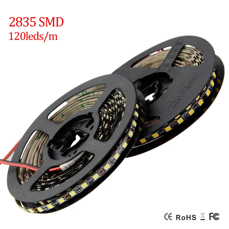 Новейшая СВЕТОДИОДНАЯ лента SMD2835 шириной 5 мм м 600 светодиодов черная печатная