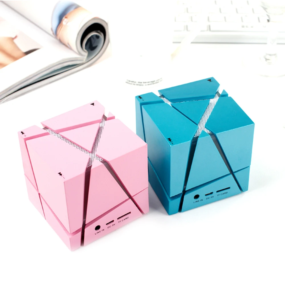 Мини уникальный дизайн 3X3 кубическая форма RGB цвет Bluetooth динамик Портативный