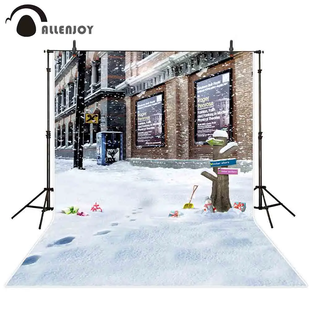 Allenjoy фоны для фотосъемки Рождество Зима следы снега маркировка холодный