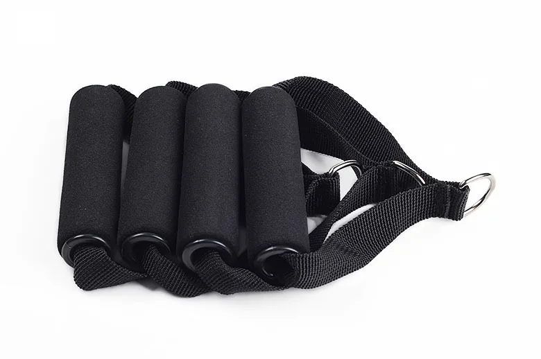 1 pair Fitness Resistance Bands Tubes Handles Natural Latex Band Accessories For Stretch Exercise Band Training Black Gym Power