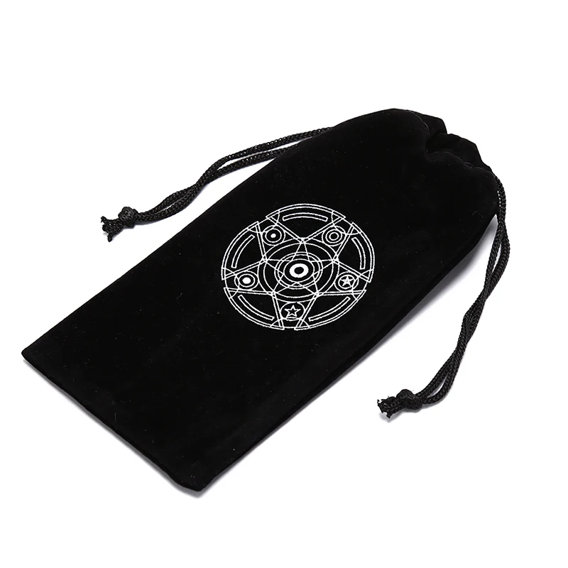 

1PCS Mini Tablets Bundle Pockets Cards Drawstring Bags Six Awn Star Velvet Tarot Card Storage Bag