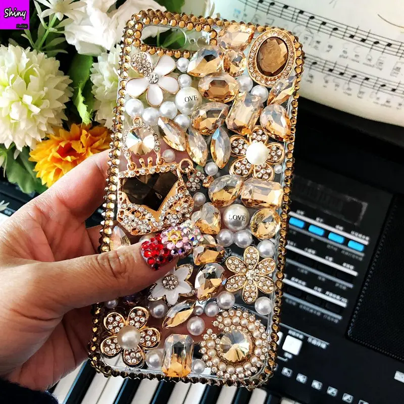 2018 Note 8 5 4 3 Роскошный Дамский чехол со стразами и камнями для Samsung Galaxy S9 S8 Plus S7 S6 Edge S5