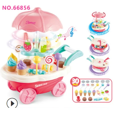 30Pcs-With Box-Shown Новые Горячие 4 типа 1 шт. мини конфеты корзину маленькое Мороженое магазин супермаркет детские игрушки Кухонная Тележка детские игрушки - Цвет: 30Pcs-With Box-Shown