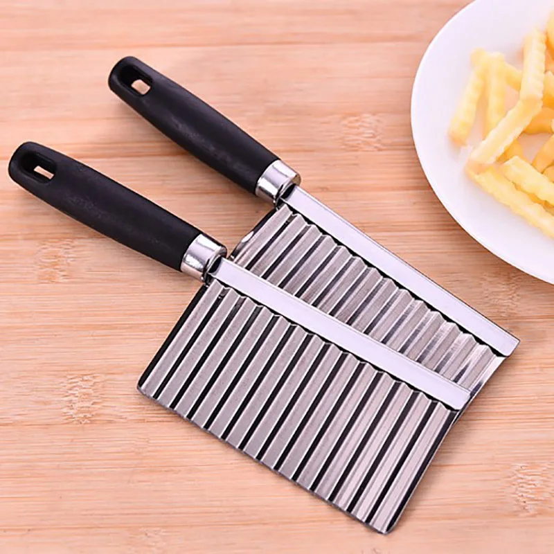 Cokytoop Creative Kitchen Accessories Wave Edged Vegetable Slicing Potato Cucumber Carrot Cutter Stainless Steel Tool | Дом и сад