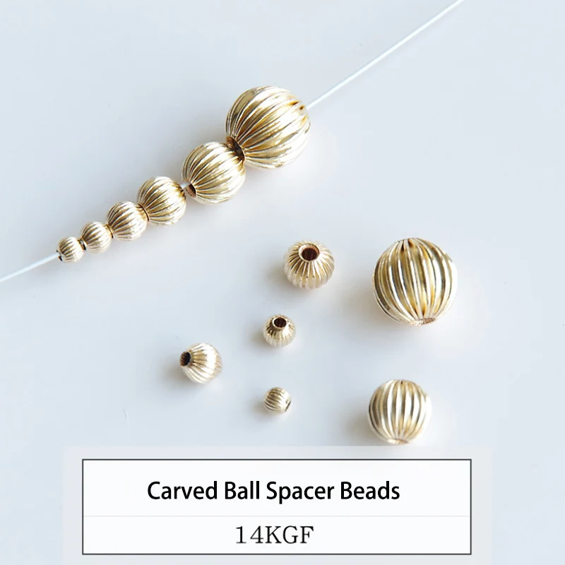 10 шт. круглые бусины в форме тыквы 3 8 мм|spacer beads|beads spacers beadsfor jewelry making |