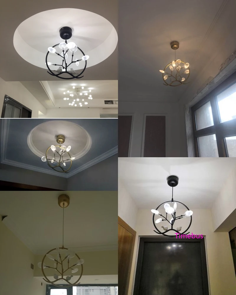 Heracleum люстра лампа скандинавского дизайна ветка дерева люстра домашняя кухня столовая Ресторан клетка для птиц светильник