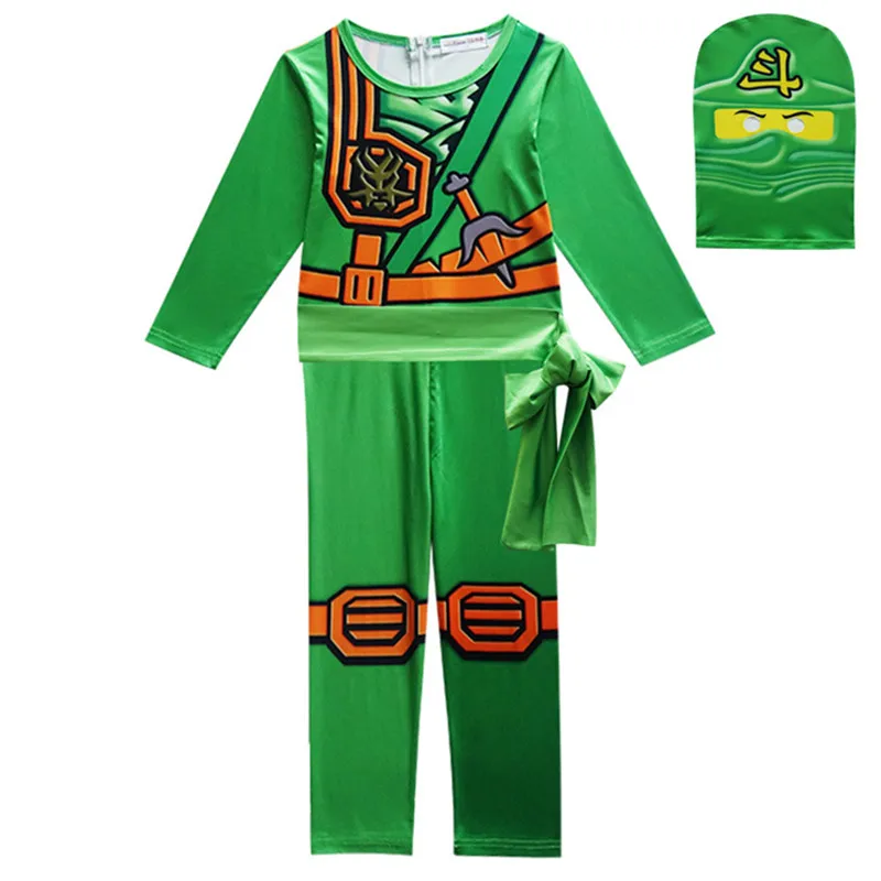 

3PCS/SET Legoo Ninjago Cosplay Costumes Boys Jumpsuits Sets Halloween Christmas Party Clothes Ninja Superhero Streetwear Suits
