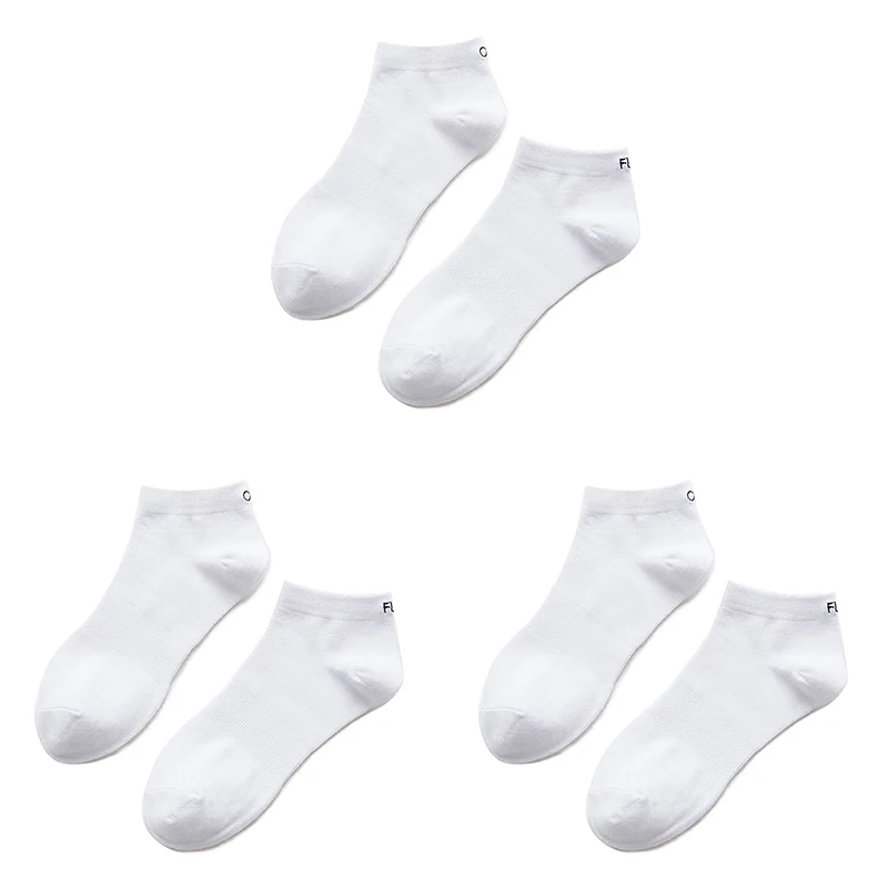 3pairs white off 3 пар/лот, летние хлопковые короткие носки для мужчин, Harajuku, с надписями, модные, женские, Meias, скейтборд, низкие, невидимые, черные, белые носки - Цвет: 3pairs white off