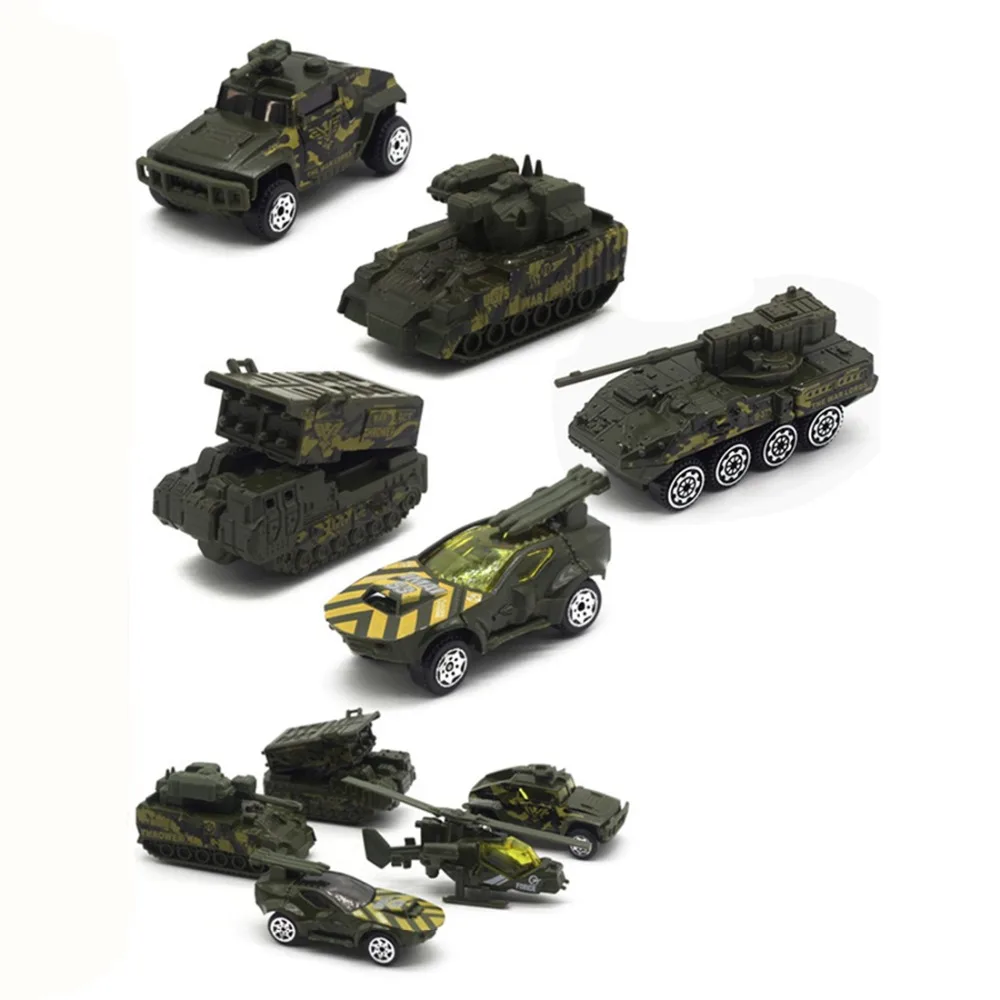 5 шт./компл. 1: 64 весы мини литая игрушечная машинка раздвижные модели автомобилей Металл военная модель из сплава автомобилей транспортных средств для детей
