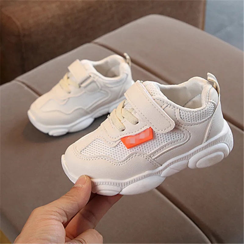 New Girls'Leisure sports shoes with Hook&Loop Casual Girls' Thickened bottom Unisex Solid waterproof |