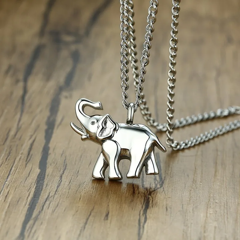 Vnox мужские кремации ювелирные изделия для пепла Слон Форма памятный кулон из