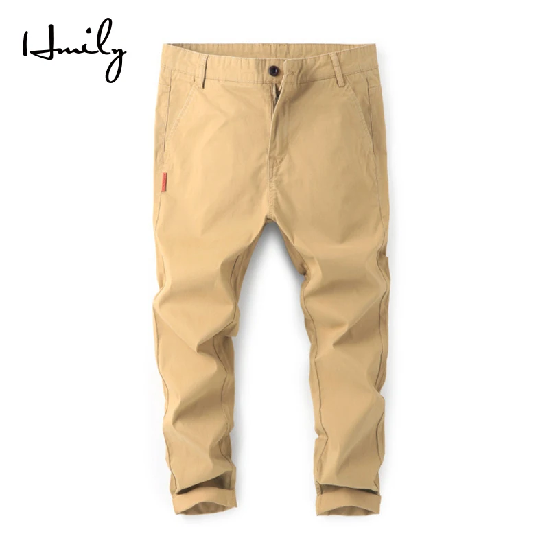 Мужские классические повседневные брюки HMILY деловые облегающие эластичные