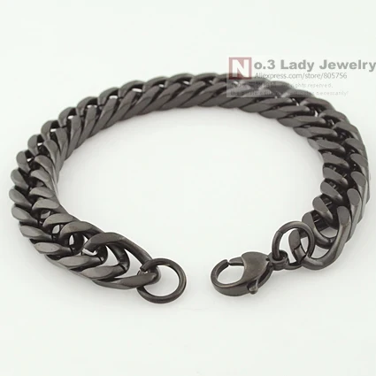 Черный мужской браслет цепочка GOKADIMA из нержавеющей стали модные ювелирные