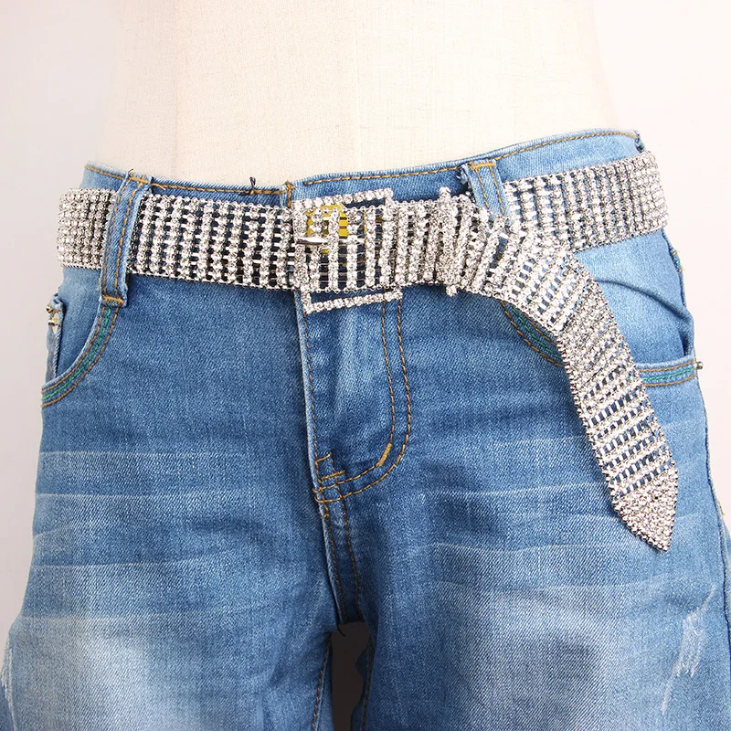 Модный роскошный 8 ряд яркие Стразы инкрустированный женский ремень пояс невесты