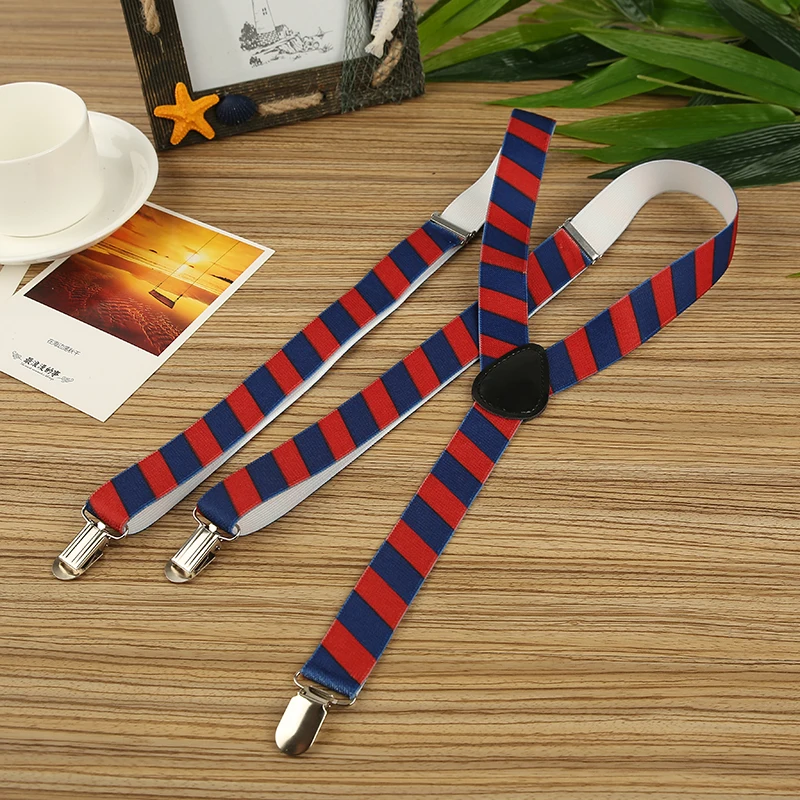 Подтяжки унисекс в диагональную полоску для мужчин и женщин регулируемые