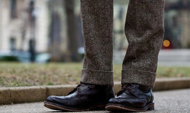 Мужской темно-коричневый твидовый костюм Donegal индивидуальный заказ мужской