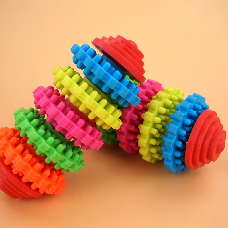 7 Floor Colorful Pet Dog Slide Gear Molar Teeth Cleaning Chew Toy Healthy Gums Amusing Swivel Dental Care Training Tool | Дом и сад