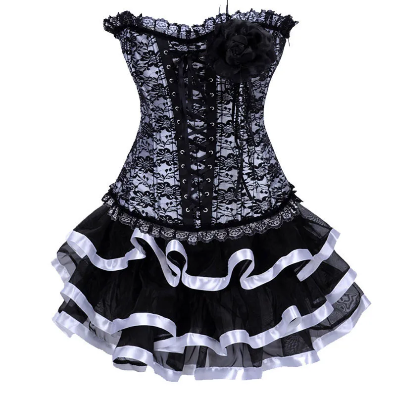 Готическое бюстье Бурлеск со шнуровкой и мини юбкой пачкой|burlesque bustier|gothic burlesquecorset