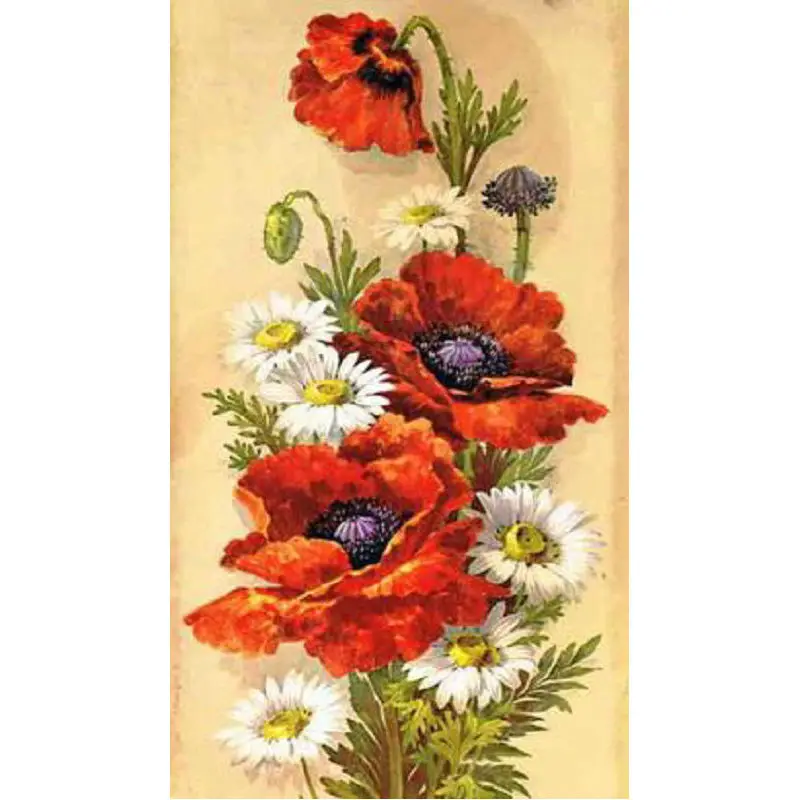 

5D DIY Diamond embroidery flower Diamond Painting Cross Stitch Pasted Painting square flower Drill Needlework Home Decoration