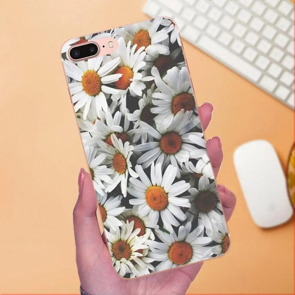 Для Huawei Mate 7 8 9 10 20 P8 P9 P10 P20 P30 Lite Plus Pro 2017 TPU Стильный чехол цветок Маргаритка