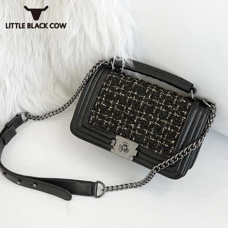 

Women Leather Handbag Sac a Main Single Shoulder Bags Luxury Designer Handbags Diamond Lattice Handbags Chain Brands Tweed Bag