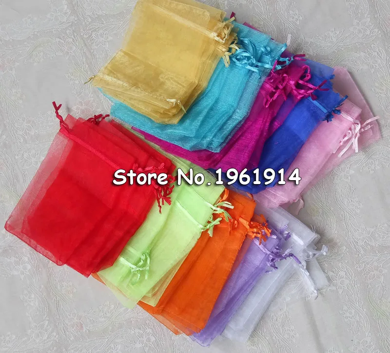 

Drawable Organza Bags 7x9cm Wholesale 500pcs/lot Wedding Gift Bags Jewelry Packing Bags Wedding Pouches 500pcs