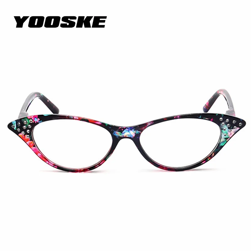 YOOSKE искусственный бриллиант очки для чтения кошачий глаз Для женщин